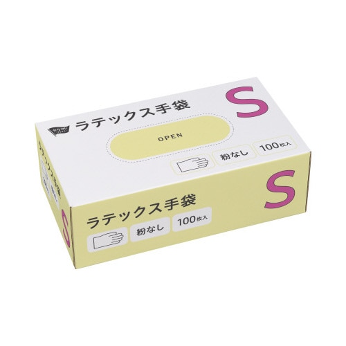 ラテックス手袋 粉無 Sサイズ 100枚×5