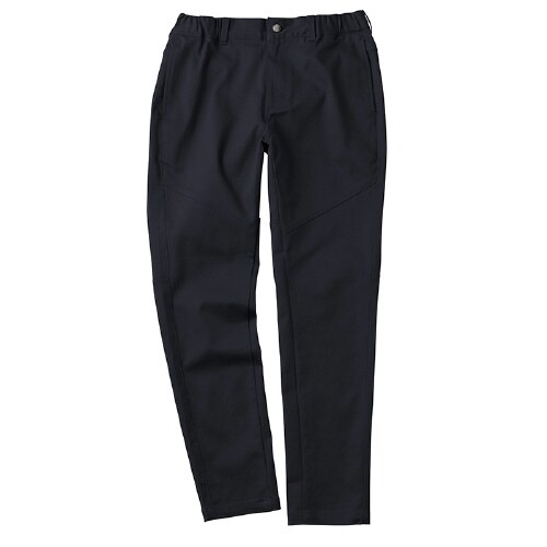 冷感サテンストレッチパンツ ネイビー LL