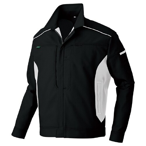 長袖ブルゾン ブラック×シルバーグレー S