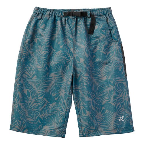 水陸両用ショートパンツ ブルー(葉柄) 3L