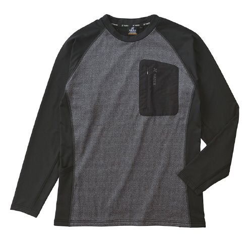 裏グリッドフリースクルーネック グレー M