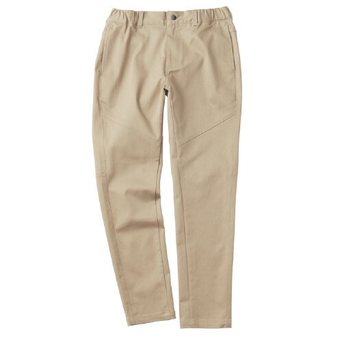 冷感サテンストレッチパンツ ベージュ LL