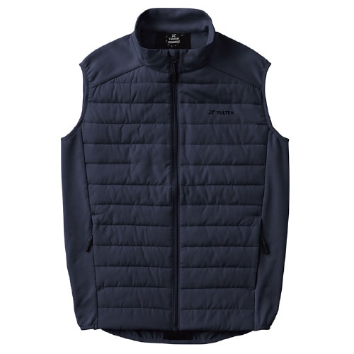 中綿ニットコンビベスト ネイビー L