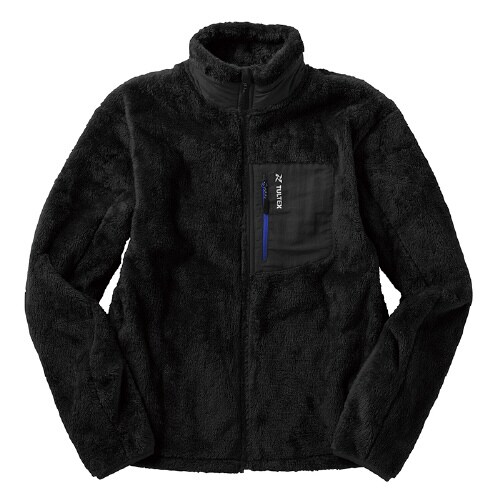 防風ボアフリースジャケット ブラック LL