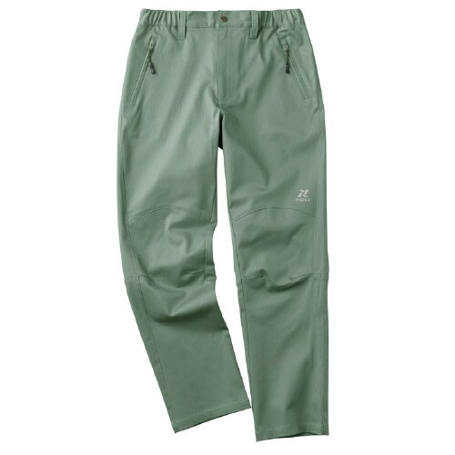 冷感サテンストレッチパンツ カーキ M