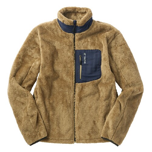 防風ボアフリースジャケット ベージュ 3L