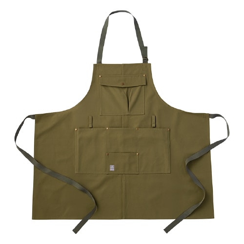キャンプエプロン カーキ F