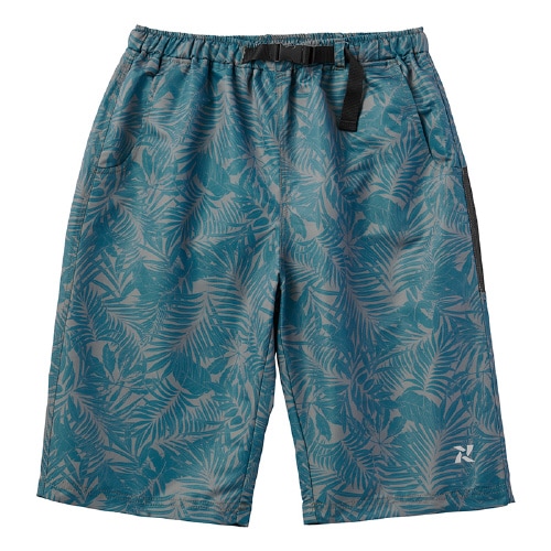 水陸両用ショートパンツ ブルー(葉柄) L