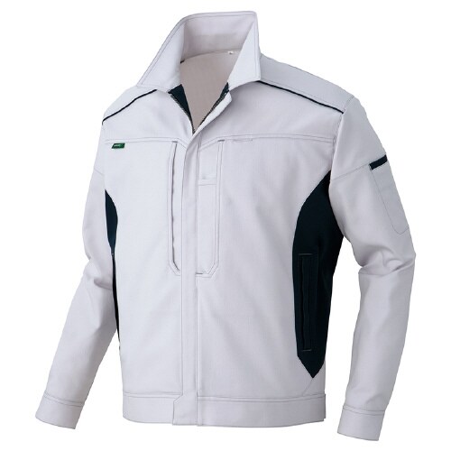 長袖ブルゾン シルバーグレー×ネイビー M