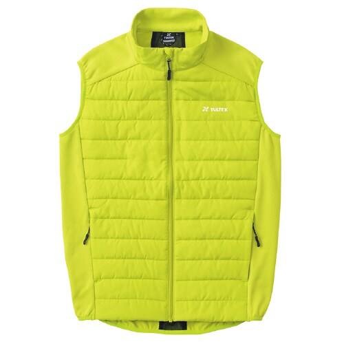 中綿ニットコンビベスト ライムイエロー LL