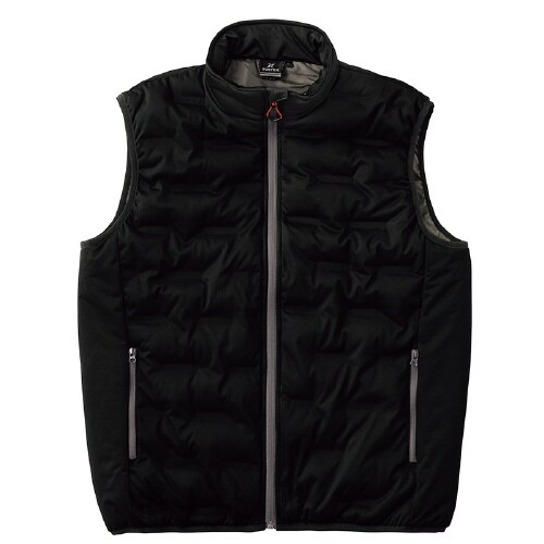 圧着ニット中綿ベスト ブラック M