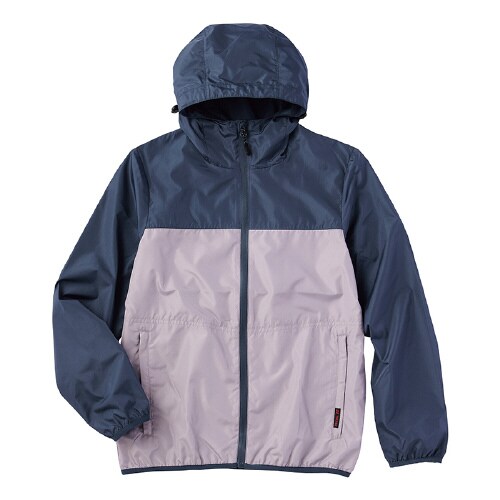 軽量コンパクトパーカ ネイビー×グレー LL