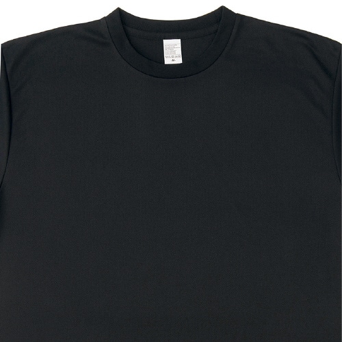 4.4オンスドライ半袖T ブラック SS