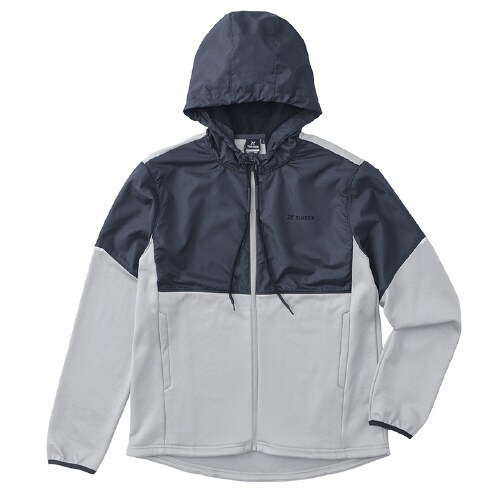 軽量防寒ニットコンビパーカ グレー L