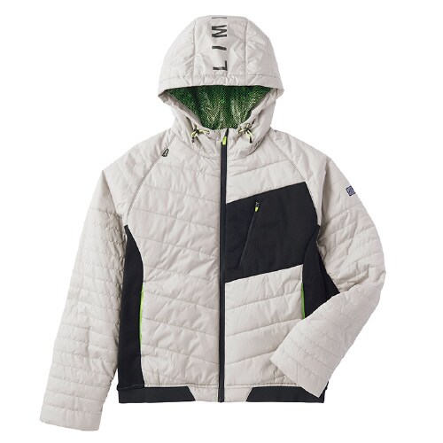 中綿パーカジャケット シルバーグレー M