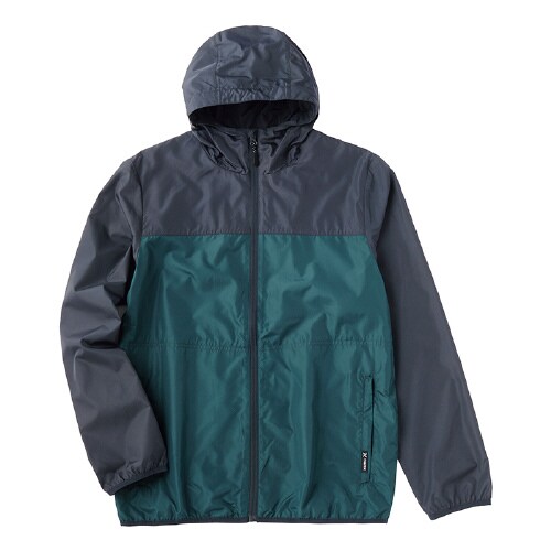 軽量コンパクトパーカ ブルー×ネイビー LL