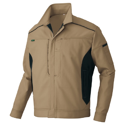 長袖ブルゾン カーキ×ブラック 4L