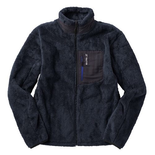 防風ボアフリースジャケット ネイビー LL