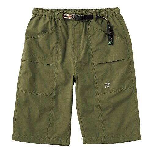 ナイロンリップショートパンツ カーキ M