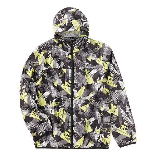 軽量コンパクトパーカ 幾何ブラック L