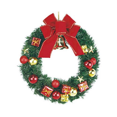 25cmレッドリボンリース