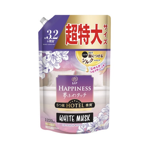 レノアハピネスホワイトムスク詰替超特大1285ml