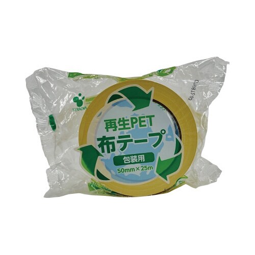 再生PET布テープNo.1605 黄 30巻