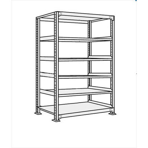 中軽量棚NEW型単体(200kg/段・6段)
