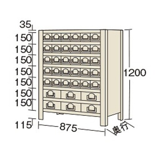 物品棚KW型(100kg/段・8段タイプ)