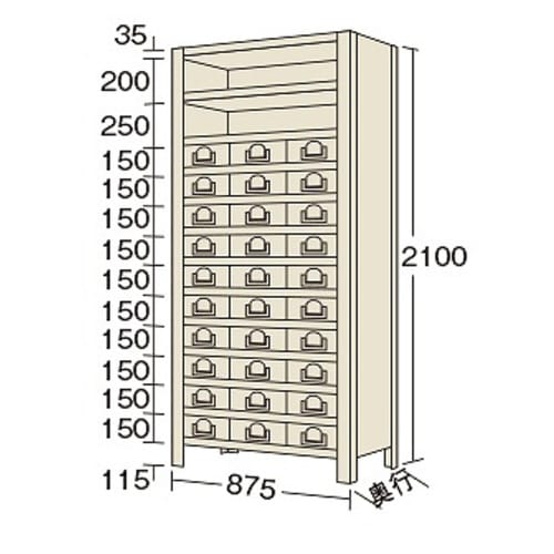 物品棚KW型(100kg/段・13段タイプ)