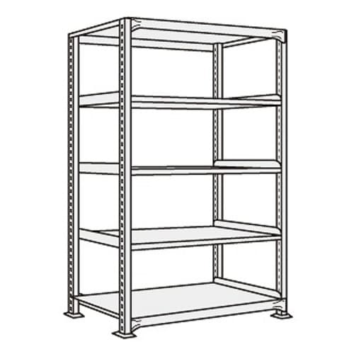 中軽量棚NEW型単体(200kg/段・5段)