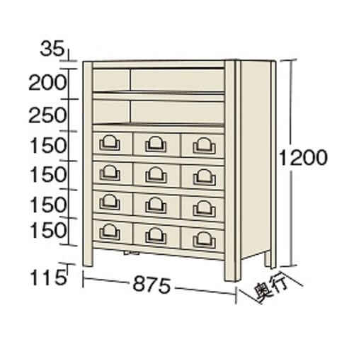 物品棚KW型(100kg/段・7段タイプ)