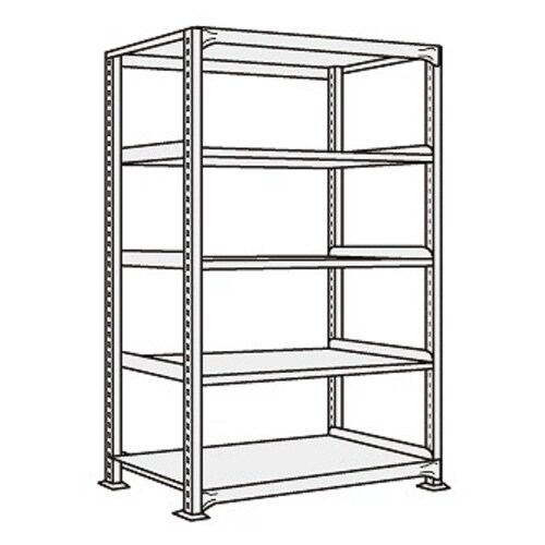 中軽量棚NEW型単体(200kg/段・5段)