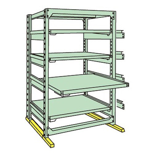 中量スライドラック(5段:スライド4段・単体)