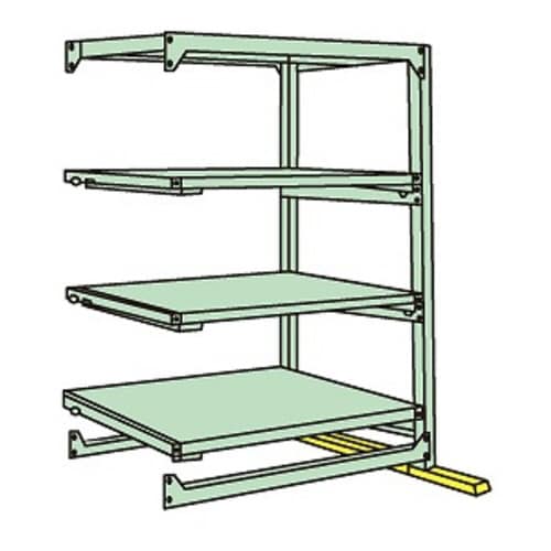 中量スライドラック(4段:スライド3段・連結)