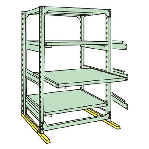 中量スライドラック(4段:スライド3段・単体)