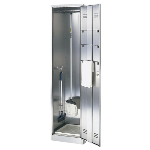 ステンレス掃除用具入れ