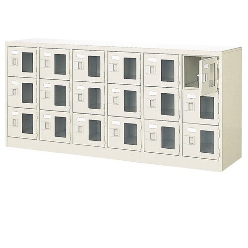 扉付 シューズボックス 鍵付 BST6