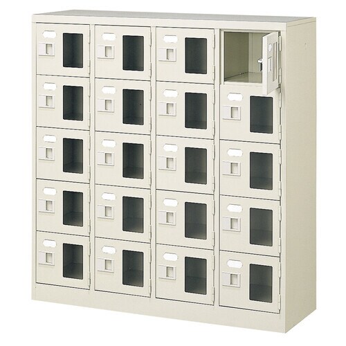 扉付 シューズボックス 鍵付 BST4