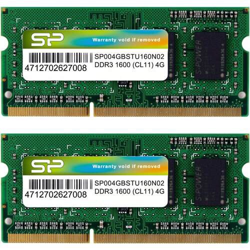 ノートPC用メモリ DDR3−1600 4GBX2