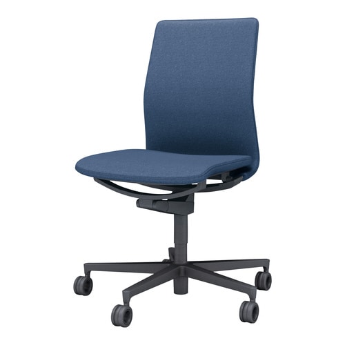 チェア ファブレ ブラック脚 プレーン 肘無