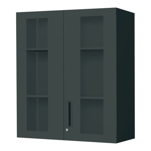 収納庫 エディア ガラス両開き扉 上置き