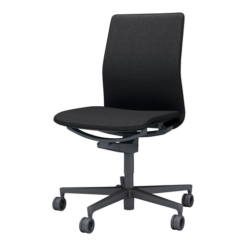 チェア ファブレ ブラック脚 プレーン 肘無