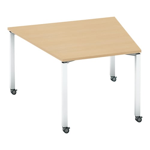 テーブル ワークフィット 台形 キャスター脚