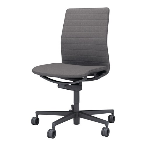 チェア ファブレ ブラック脚 ストライプ 肘無