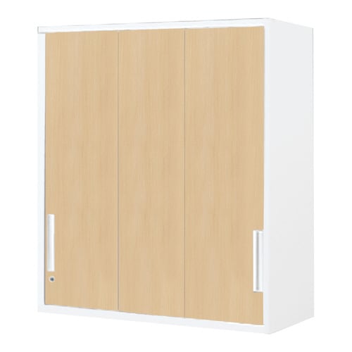 収納庫 エディア 3枚引き違い戸 上置き 木目