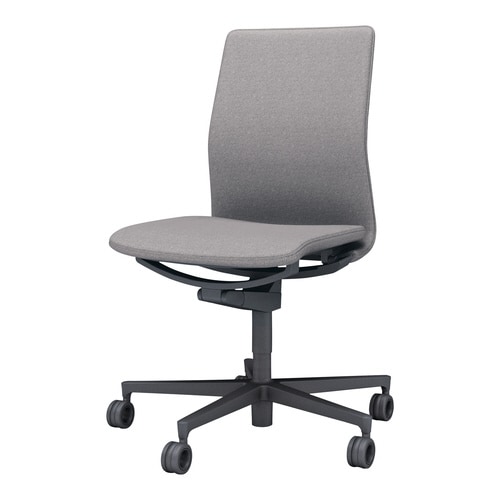 チェア ファブレ ブラック脚 プレーン 肘無