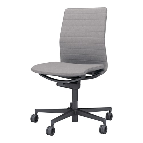 チェア ファブレ ブラック脚 ストライプ 肘無