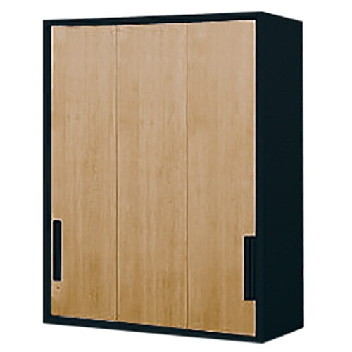 収納庫 エディア 3枚引き違い戸 上置き 木目