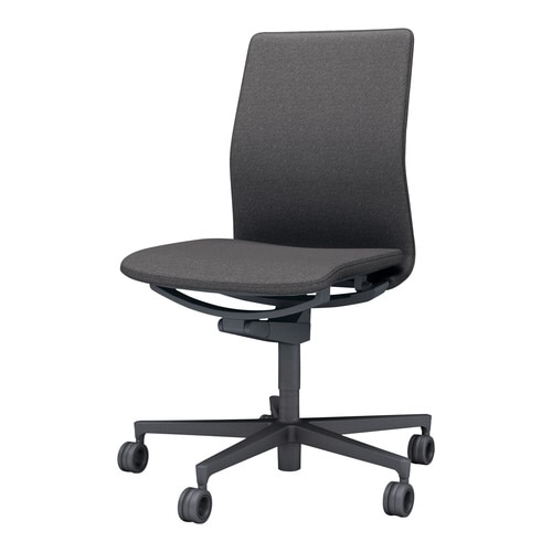 チェア ファブレ ブラック脚 プレーン 肘無